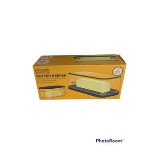 Epare Butter Keeper Dish Container w/ Lid New In Box Eastern Western Butter